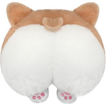 Cute Corgi Shaped Car Headrest Pillow - PP Cotton, Soft, Adjustable