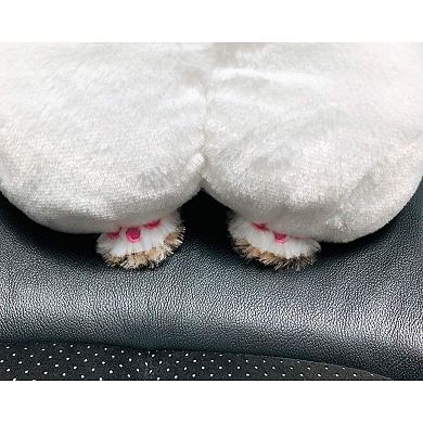 Cute Corgi Shaped Car Headrest Pillow - PP Cotton, Soft, Adjustable