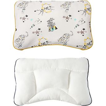 Toddler Pillow with Ergonomic Design, Removable Case, Breathable Mesh, Soft Filling