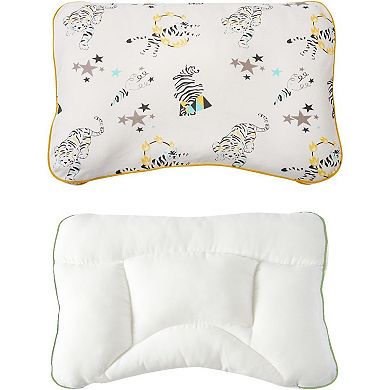 Toddler Pillow with Ergonomic Design, Removable Case, Breathable Mesh, Soft Filling