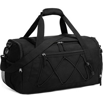 Durable 18" Gym Travel Duffel with Shoe Compartment & 9 Pockets