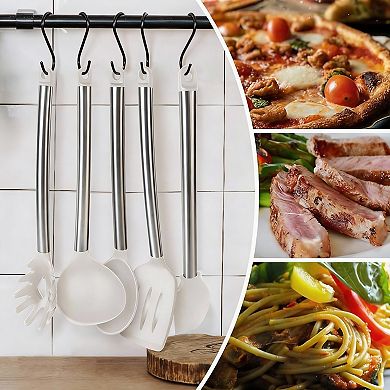 33-Piece Silicone & Stainless Steel Cooking Utensil Set - Durable, Scratch-Free, Easy Clean