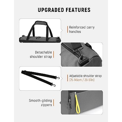 Multi-Compartment Gym Duffel with Wet Pocket for Travel and Fitness