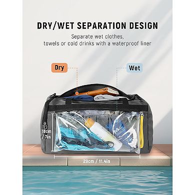 Multi-Compartment Gym Duffel with Wet Pocket for Travel and Fitness