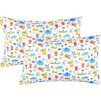2 pc Cartoon Kids Pillowcases 100% Cotton Standard 20" X 30"