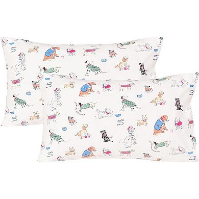 2 Pcs Cartoon Kids Pillowcases 100% Cotton Standard 20" X 30"