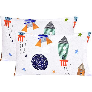 2 Pcs Cartoon Kids Pillowcases 100% Cotton Standard 20" X 30"