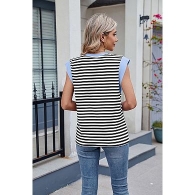 Women's Cap Sleeve Tops Summer Top Basic Tee Shirts Business Casual Tank