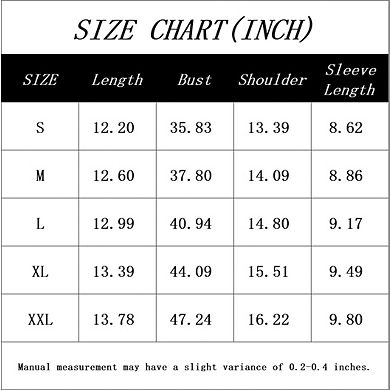 Women's Crop Top Blouse Short Sleeve Casual Shirt