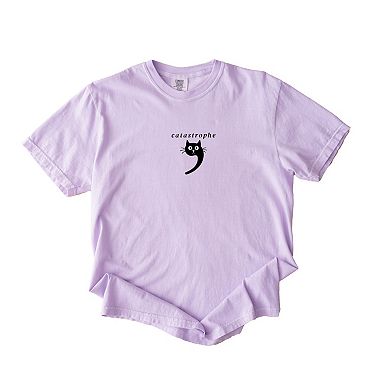 Catastrophe Pun - Women's Garment Dyed Graphic T-Shirt