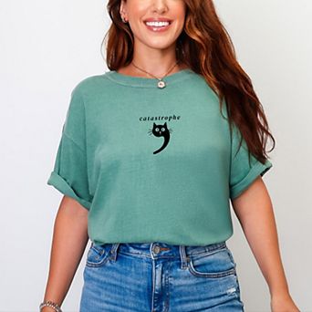 Catastrophe Pun - Women's Garment Dyed Graphic T-Shirt