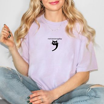 Catastrophe Pun - Women's Garment Dyed Graphic T-Shirt