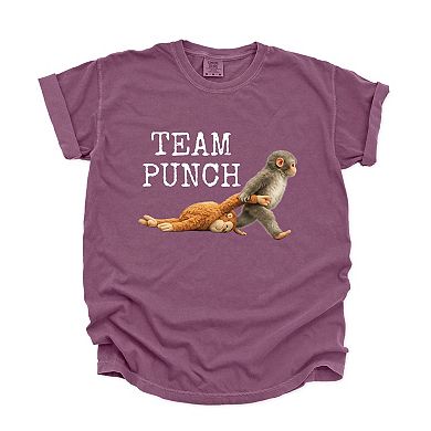 Team Punch Typewriter White - Women's Garment Dyed Graphic T-Shirt