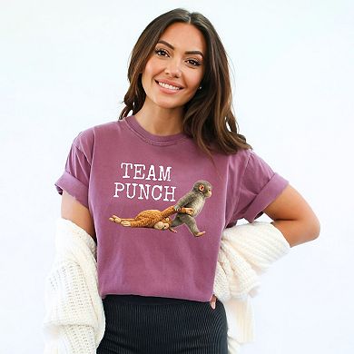 Team Punch Typewriter White - Women's Garment Dyed Graphic T-Shirt