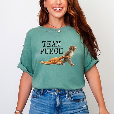 Team Punch Typewriter Black - Women's Garment Dyed Graphic T-Shirt