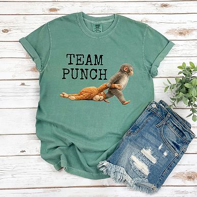 Team Punch Typewriter Black - Women's Garment Dyed Graphic T-Shirt