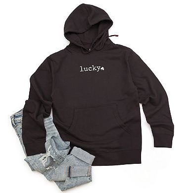 Lucky Typewriter Clover Puff Print - Women's Graphic Hoodie