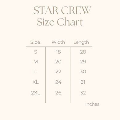 Stars and Stripes Slanted Cursive Puff Print - Women's Short Sleeve Star Tee