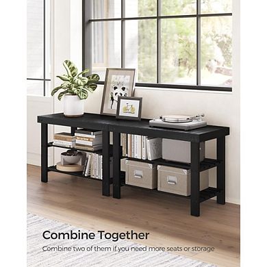 Great Ambitions 3-Tier Entryway Shoe Bench, 27.6", Holds 286 lb, for Bathroom & Bedroom