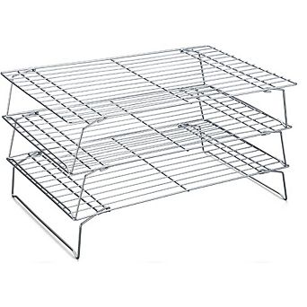 Great Ambitions Stainless Steel Stackable Cooling Racks, 10x16 Inch, 3 pc Set