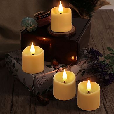 12-Pack Rechargeable LED Votive Flameless Candles with Remote Control & Timer Function