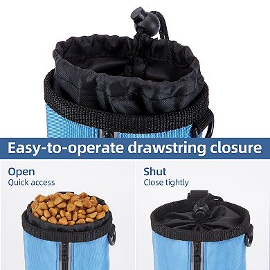 Small-Size Pet Training Treat Bag with Poop Bag Holder & Reflective Strip