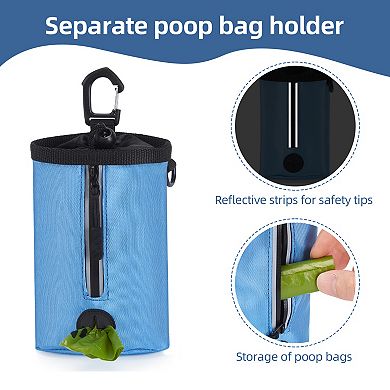Small-Size Pet Training Treat Bag with Poop Bag Holder & Reflective Strip