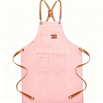 Adjustable Canvas Apron for Cooking, BBQ, Gardening - Durable, Pockets, Comfortable