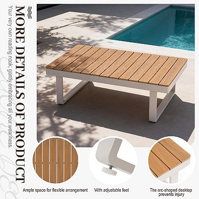 SUNSITT Outdoor Modular Aluminum Patio Conversation Set, Modern L-Shaped Sofa Set, Aluminum Frame