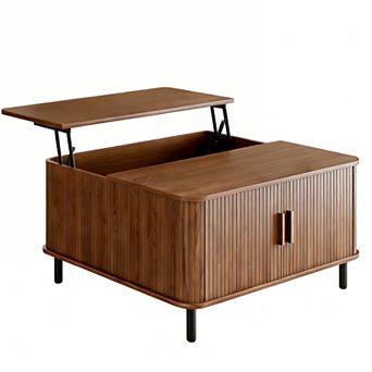 Mid-Century Modern Lift-Top Coffee Table with Storage