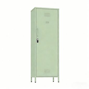 Metal Storage Cabinet with 4 Compartments, Digital Lock, Easy Assembly