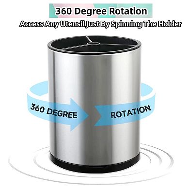 Extra-Large 360° Rotating Stainless Steel Kitchen Utensil Accessories