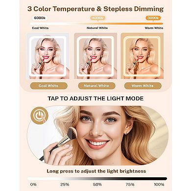 Compact Makeup Vanity Desk with LED Lighting