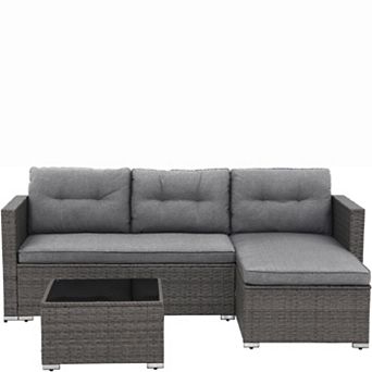 SUNSITT Outdoor Patio Furniture Sets, All-Weather Outdoor Sectional Patio Sofa