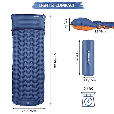 Sleeping Pad for Camping Backpacking Hiking 77.1" x 27.9" Inflatable Air Bed