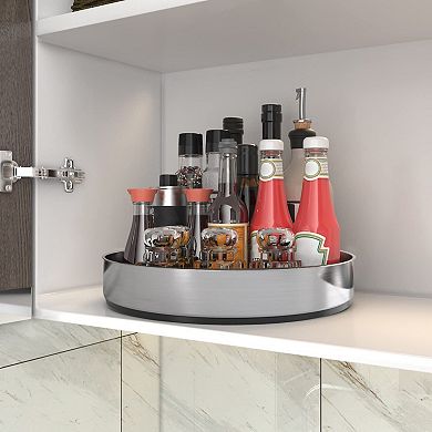 Stainless Steel Lazy Susan 12" Organizer for Kitchen Cabinets, Counters, Dining