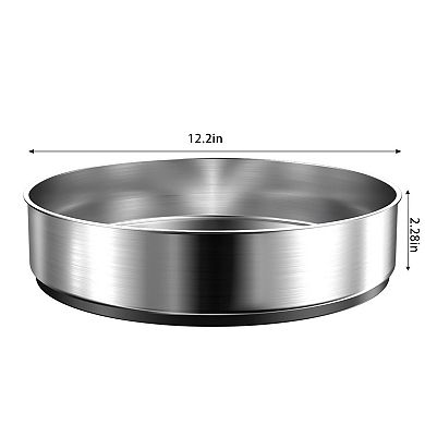 Stainless Steel Lazy Susan 12" Organizer for Kitchen Cabinets, Counters, Dining