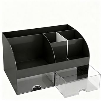 Makeup Organizer with 6 Sections & 2 Drawers for Vanity, Bathroom, Office