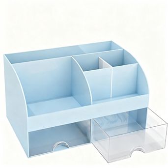 Makeup Organizer with 6 Sections & 2 Drawers for Vanity, Bathroom, Office
