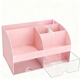 Makeup Organizer with 6 Sections & 2 Drawers for Vanity, Bathroom, Office
