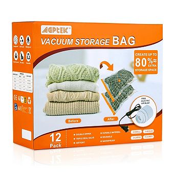 12 Pack Vacuum Storage Bags With Electric Pump