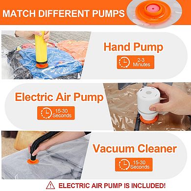 12 Pack Vacuum Storage Bags With Electric Pump