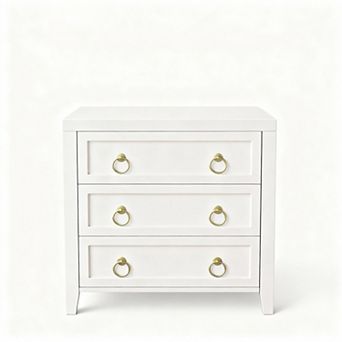 Three-drawer side table, nightstand, suitable for modern bedrooms and living rooms
