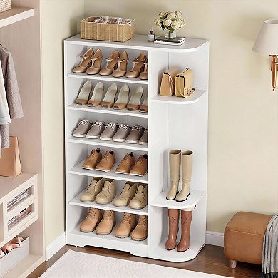 7-Tier Adjustable Shoe Storage Cabinet for Entryway
