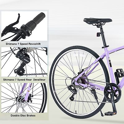 Shimano 7 Speed Hybrid Bike 700C Disc Brake Aluminum Frame City