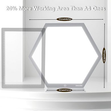 Hexagon LED Light Box for Tracing
