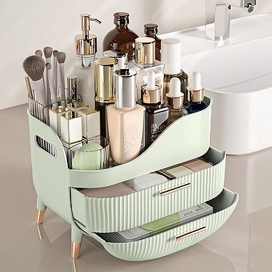 Large Makeup Organizer with Drawers for Skincare and Cosmetics