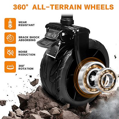 140L Collapsible Wagon Removable Canopy Brake Cooler Bag Camping Beach Shopping