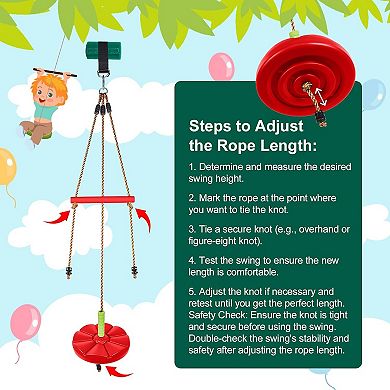 Disc Swing with Monkey Bars Tree Swing Set