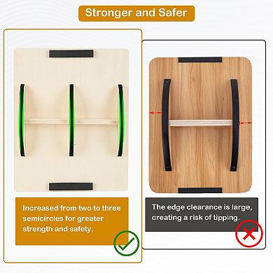 Wooden Balance Board for Physical Therapy, Core Strength Training